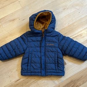 Columbia toddler puffer jacket with hood. No signs of wear